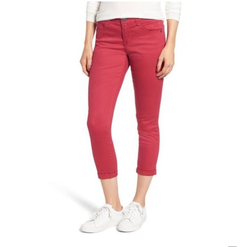 Wit & Wisdom Hot Pink AbSolution High Waist Crop Skinny Pants Size 0
